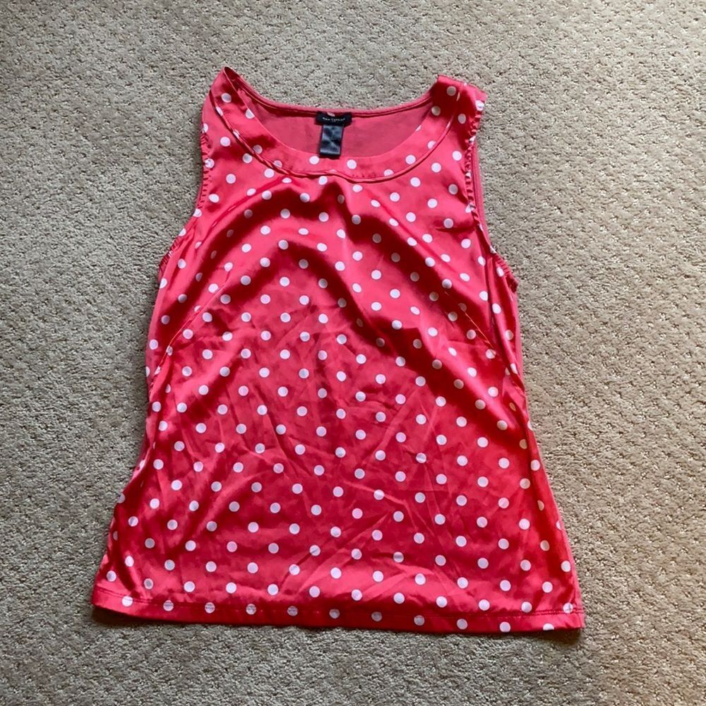 Ann Taylor Red Polka Dot Sleeveless Top – Size Small